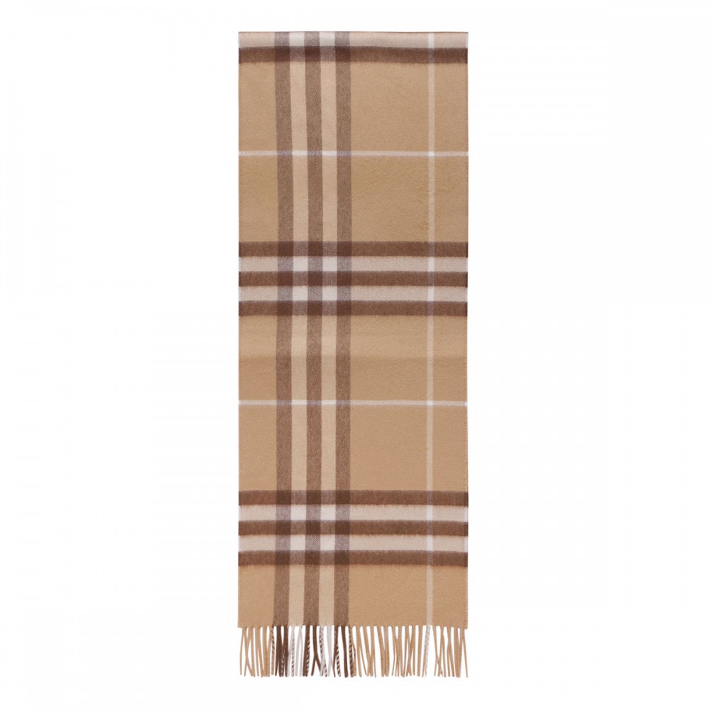 Check cashmere scarf