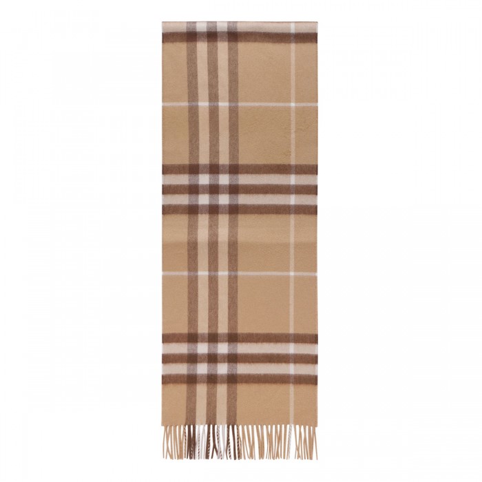Check cashmere scarf