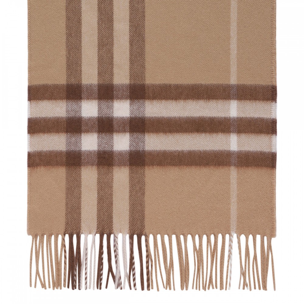 Check cashmere scarf