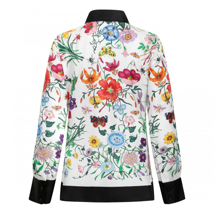 Printed silk shirt