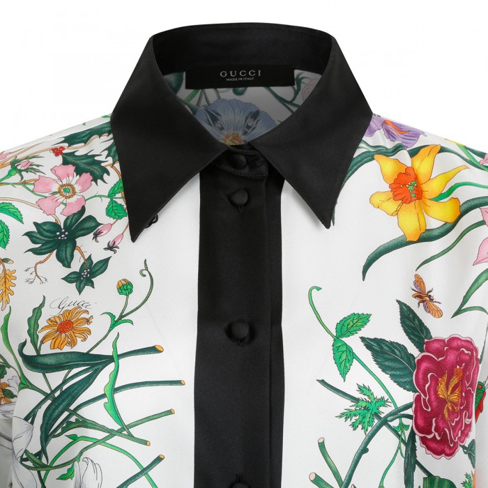Printed silk shirt