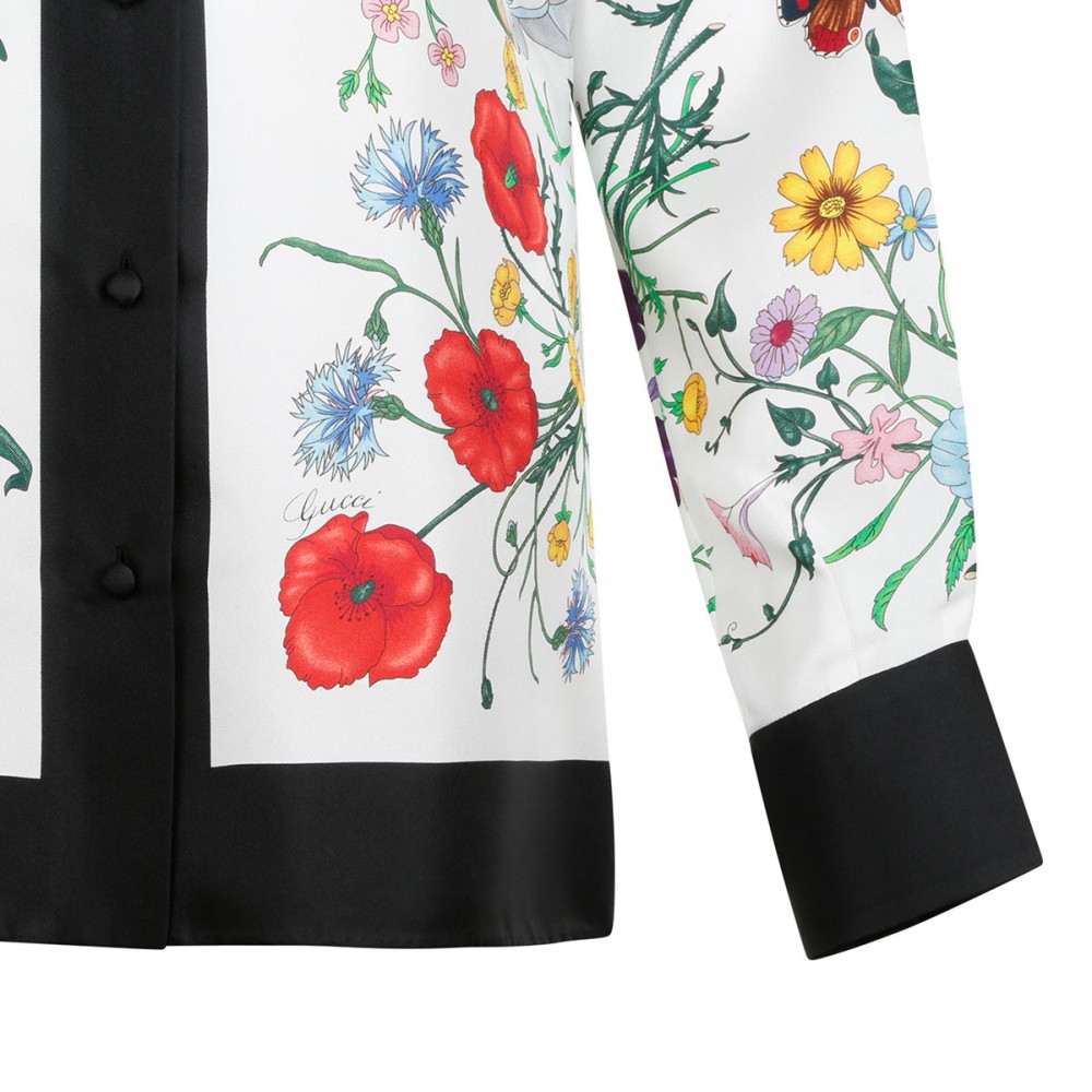 Printed silk shirt