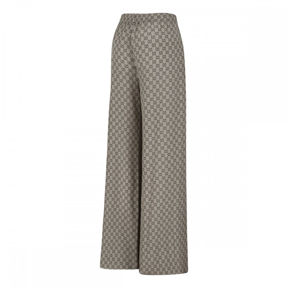 Printed silk leisure pants