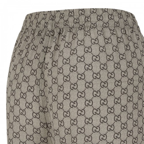 Printed silk leisure pants 2