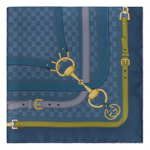 GG silk twill jacquard carré