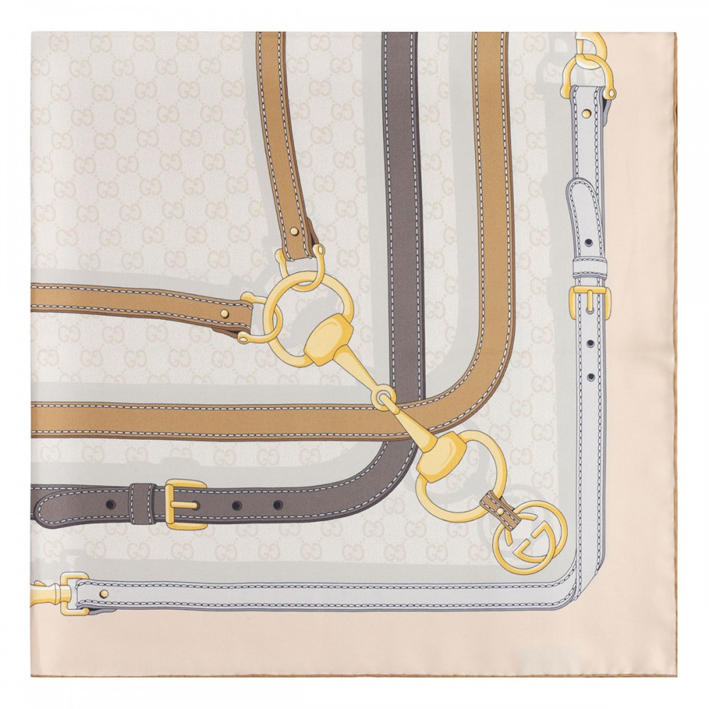 GG silk twill jacquard carré