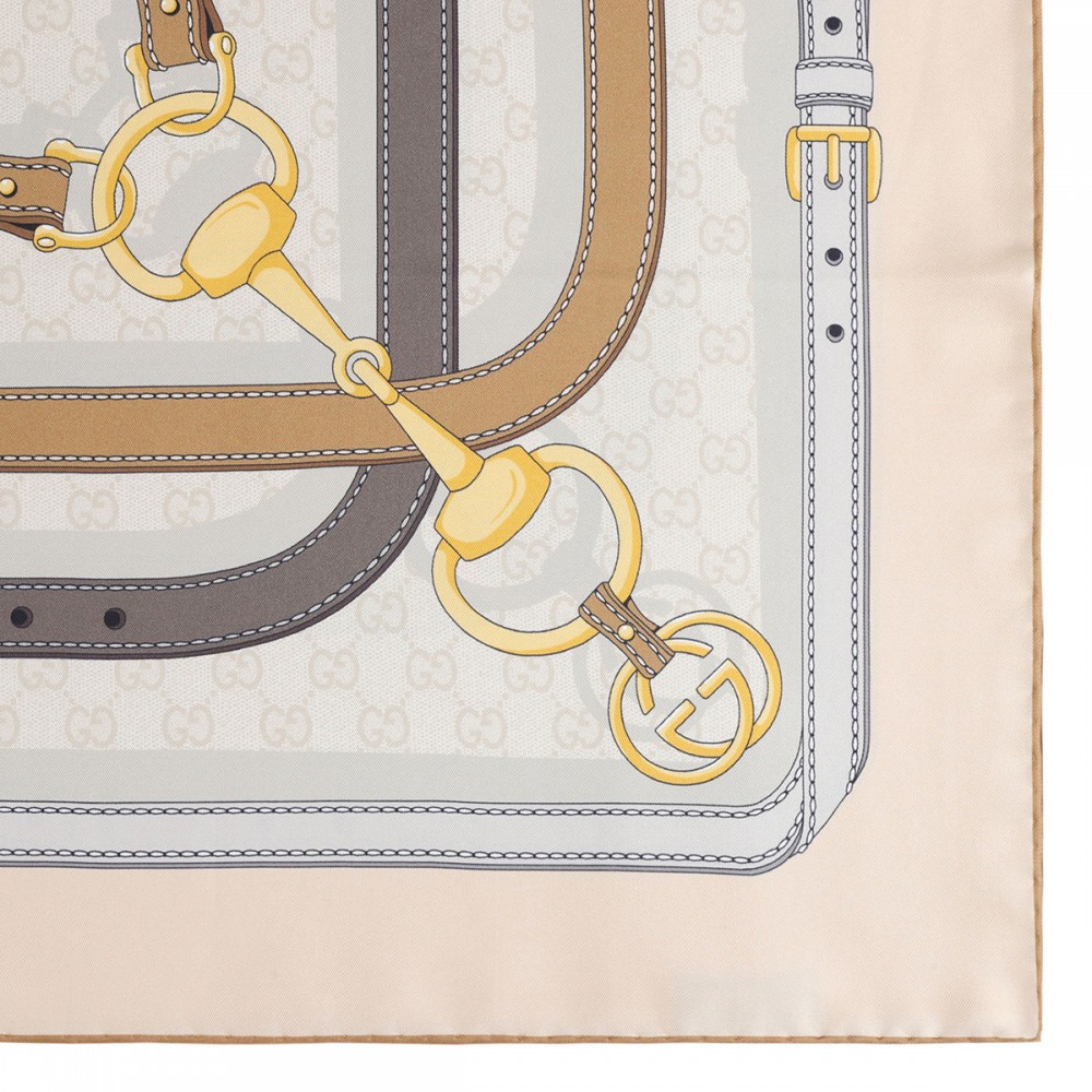 GG silk twill jacquard carré