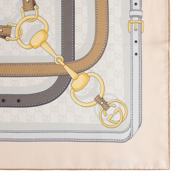 GG silk twill jacquard carré