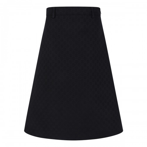 GG cotton blend midi skirt