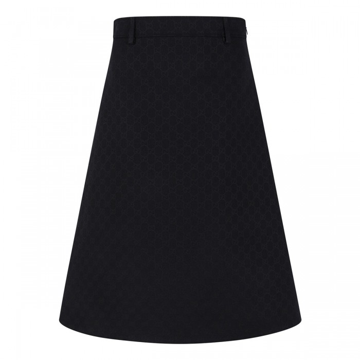 GG cotton blend midi skirt