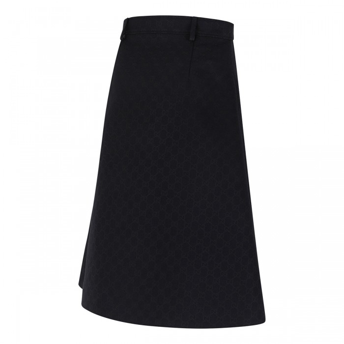 GG cotton blend midi skirt