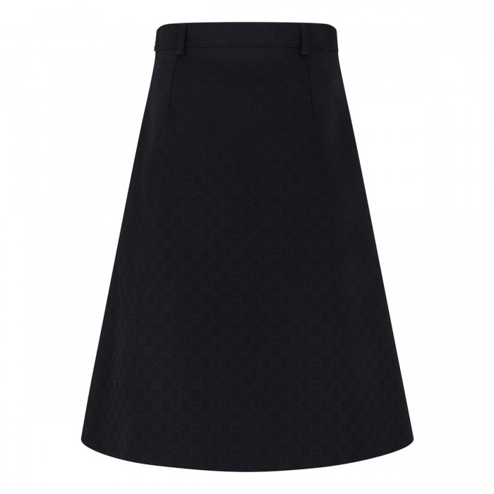 GG cotton blend midi skirt