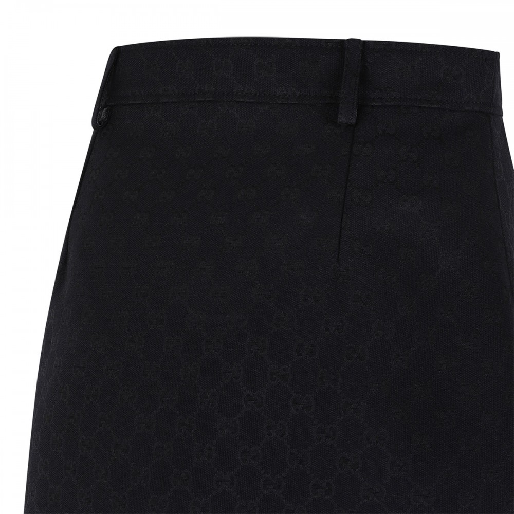 GG cotton blend midi skirt