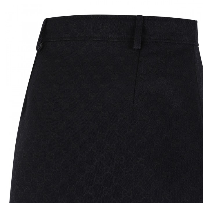 GG cotton blend midi skirt