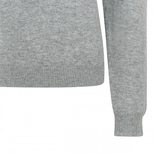Gray flower wool jumper 2
