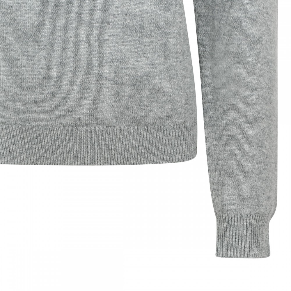 Gray flower wool jumper