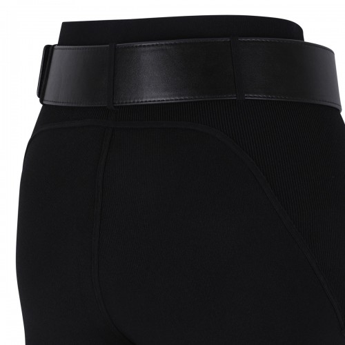Black knit stirrup leggings 2