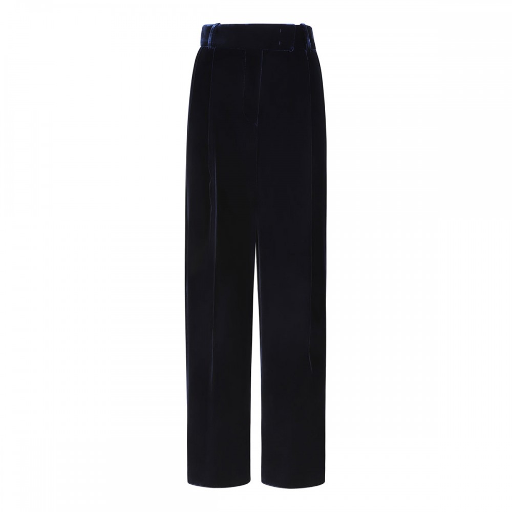 Navy blue velvet pants