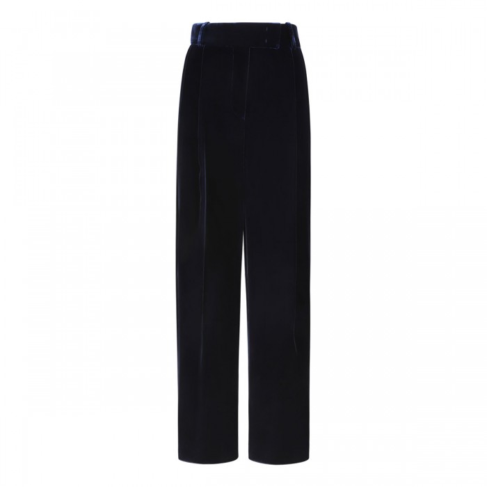 Navy blue velvet pants