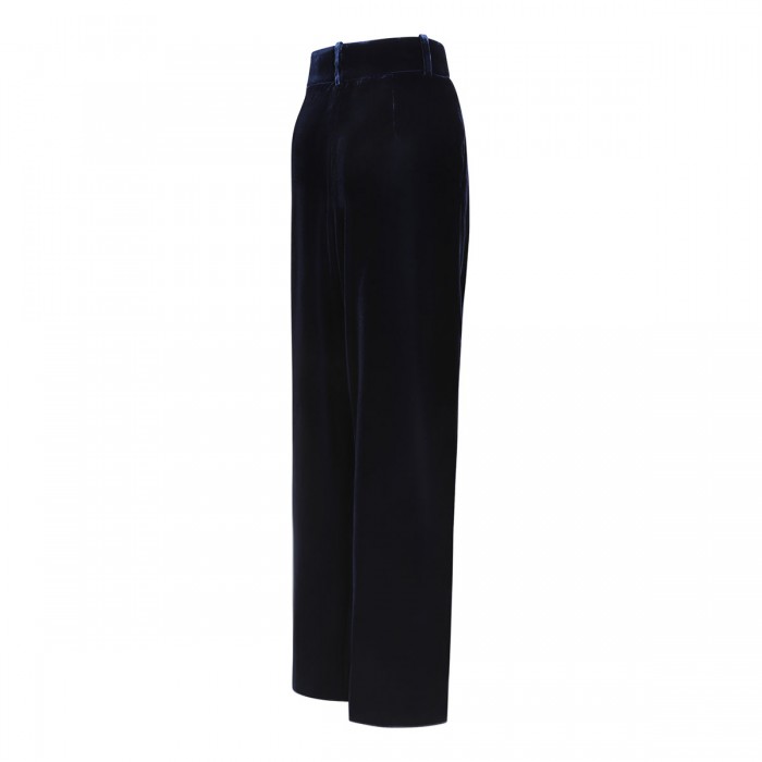 Navy blue velvet pants