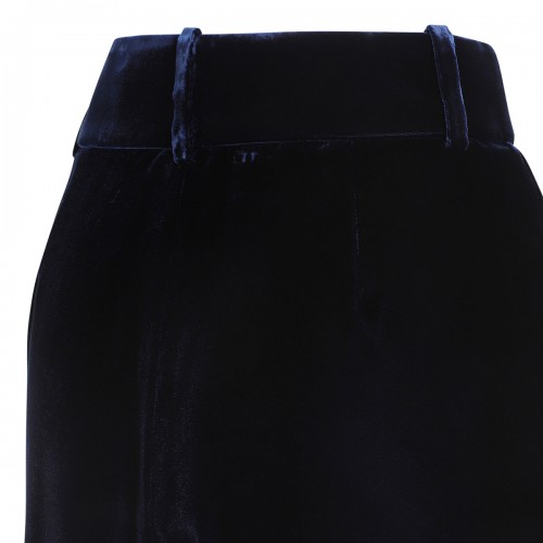 Navy blue velvet pants 2