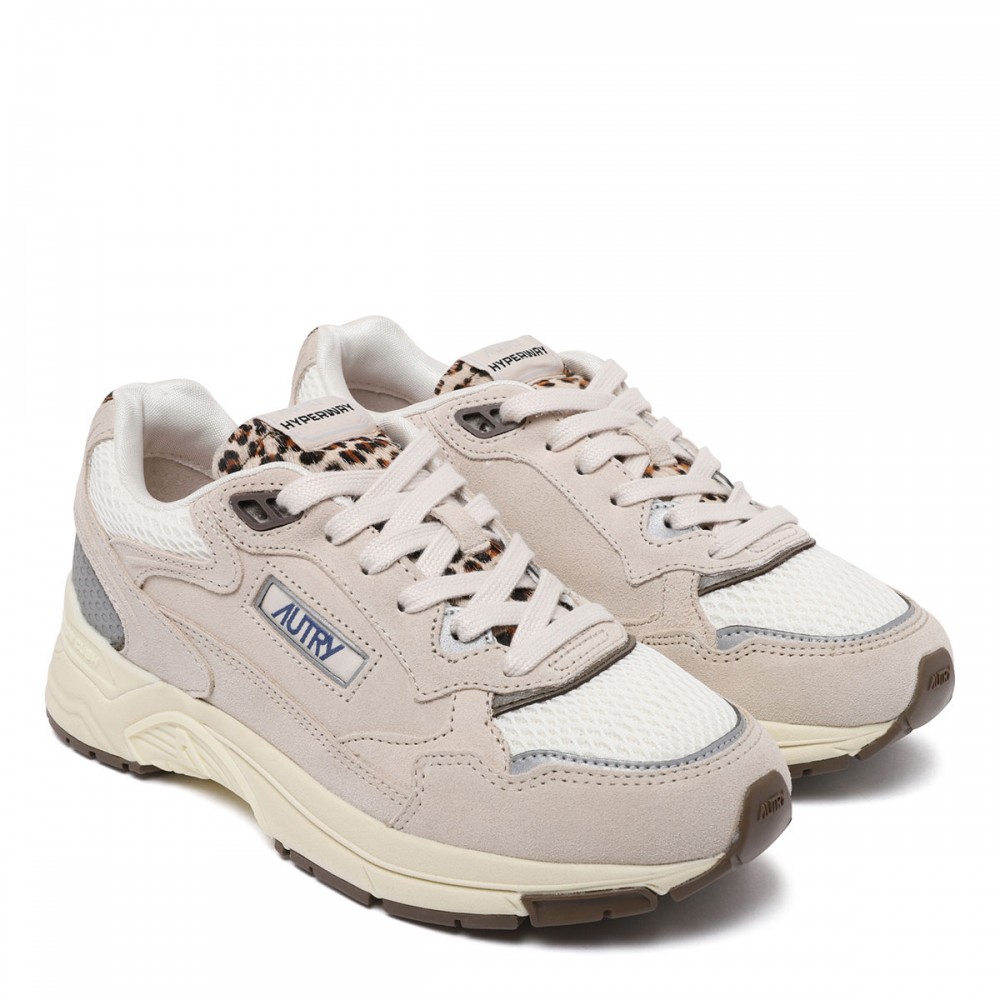 Hyperway mesh and leopard sneakers