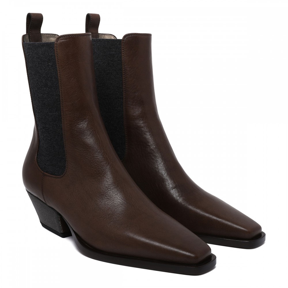 Riding leather Chelsea boots