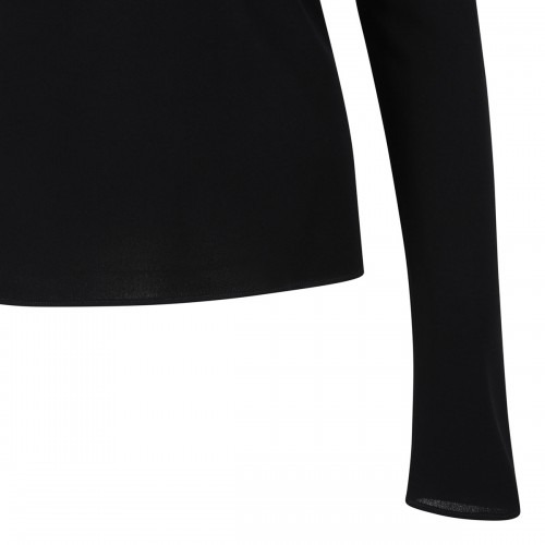 Black viscose turtleneck top 2