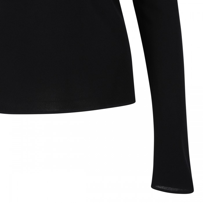 Black viscose turtleneck top