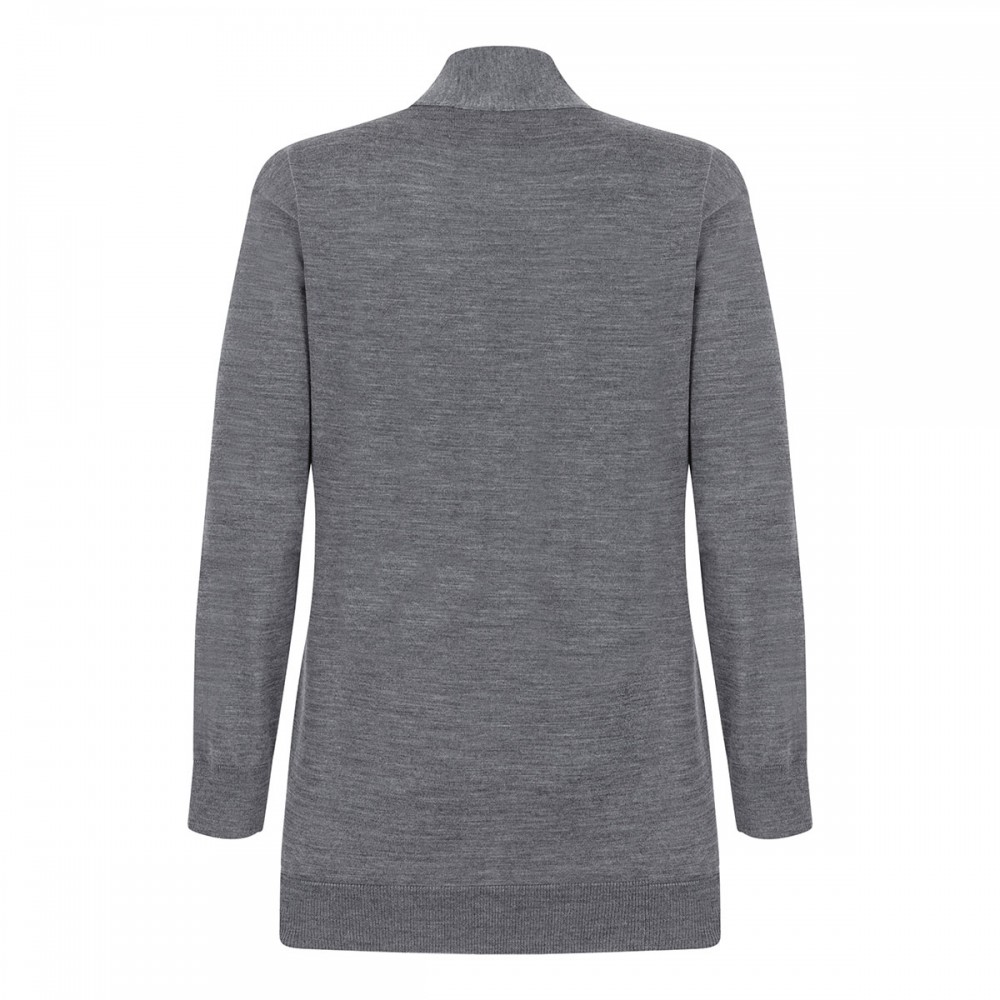 Gray knit wool top