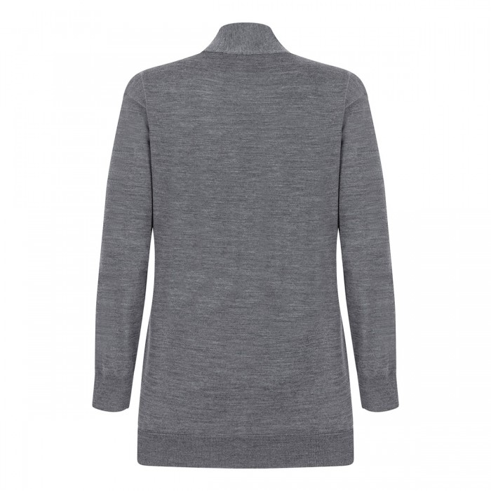 Gray knit wool top