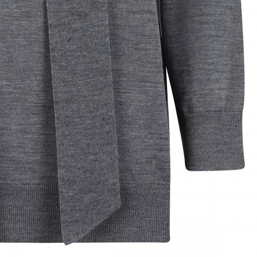 Gray knit wool top 2