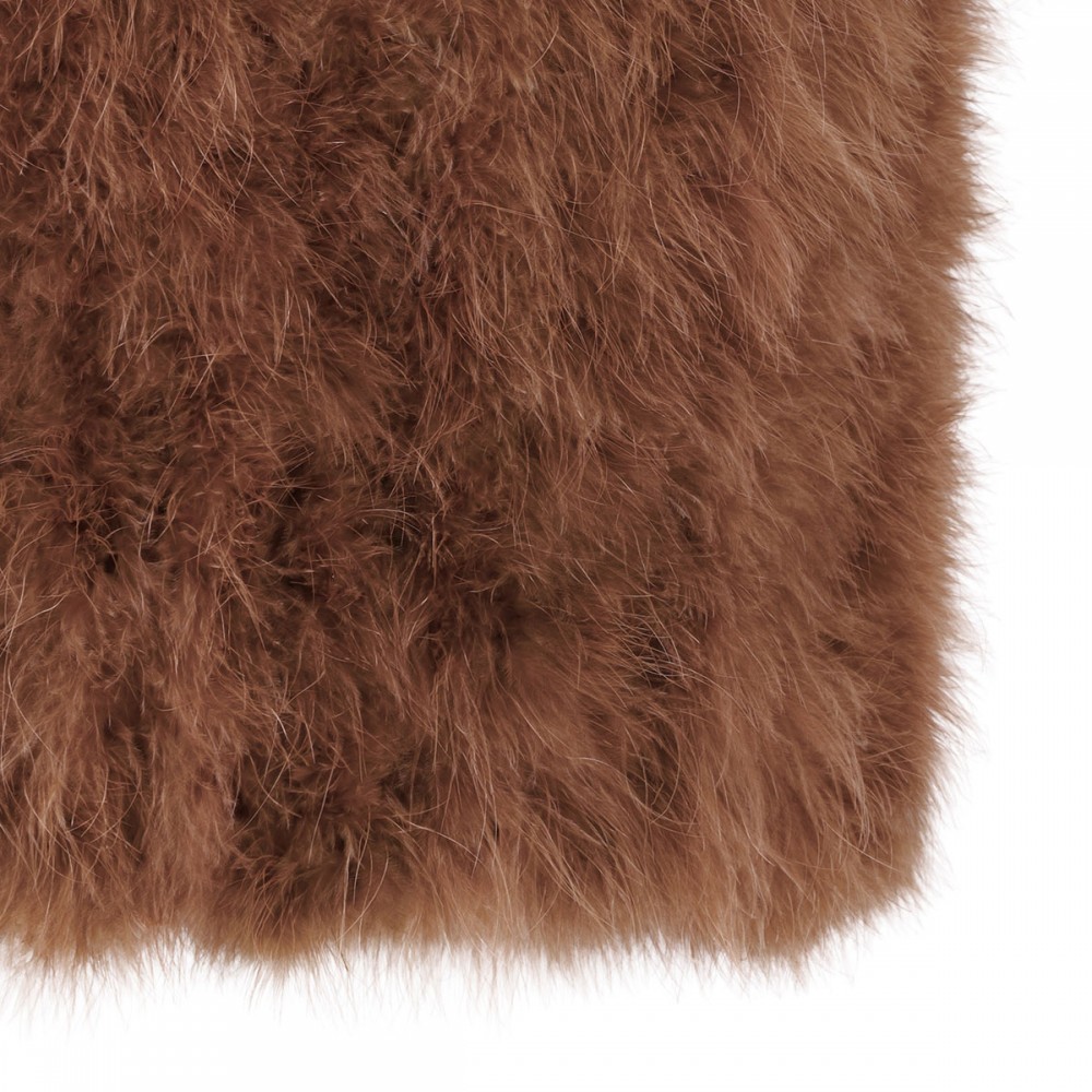 Brown feathers vest
