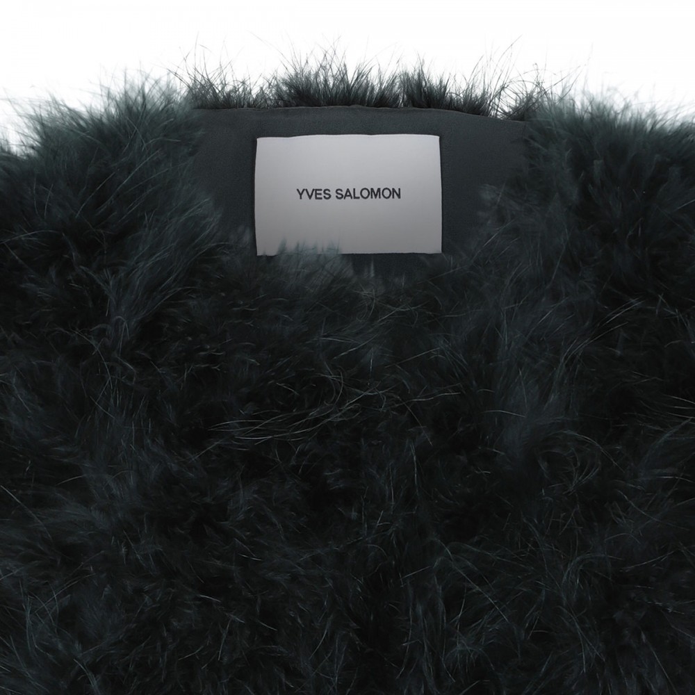 Deep green feathers vest