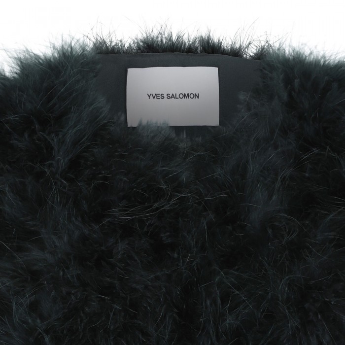 Deep green feathers vest