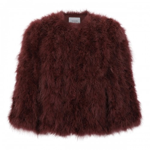 Warm brown feathers jacket