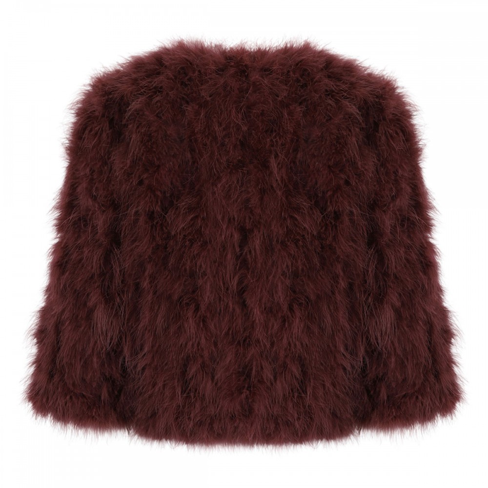 Warm brown feathers jacket