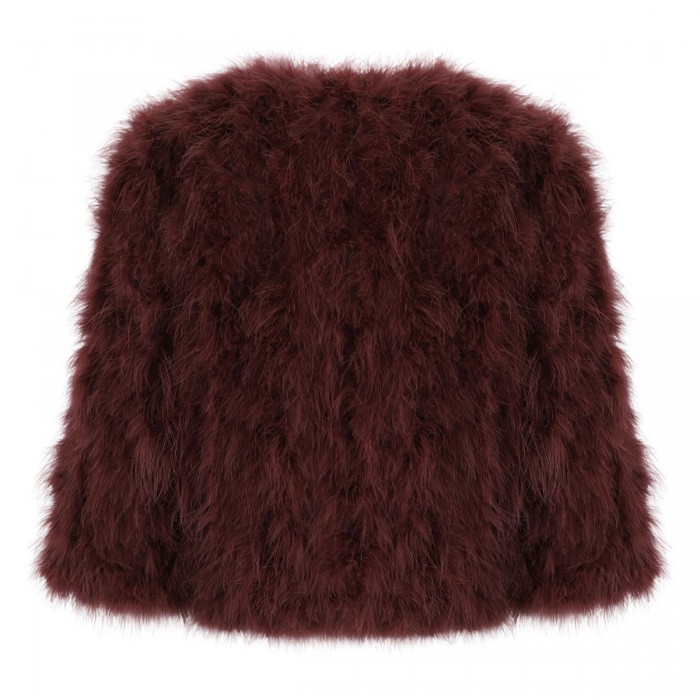 Warm brown feathers jacket