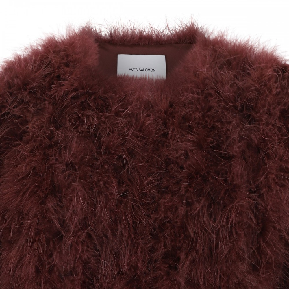 Warm brown feathers jacket