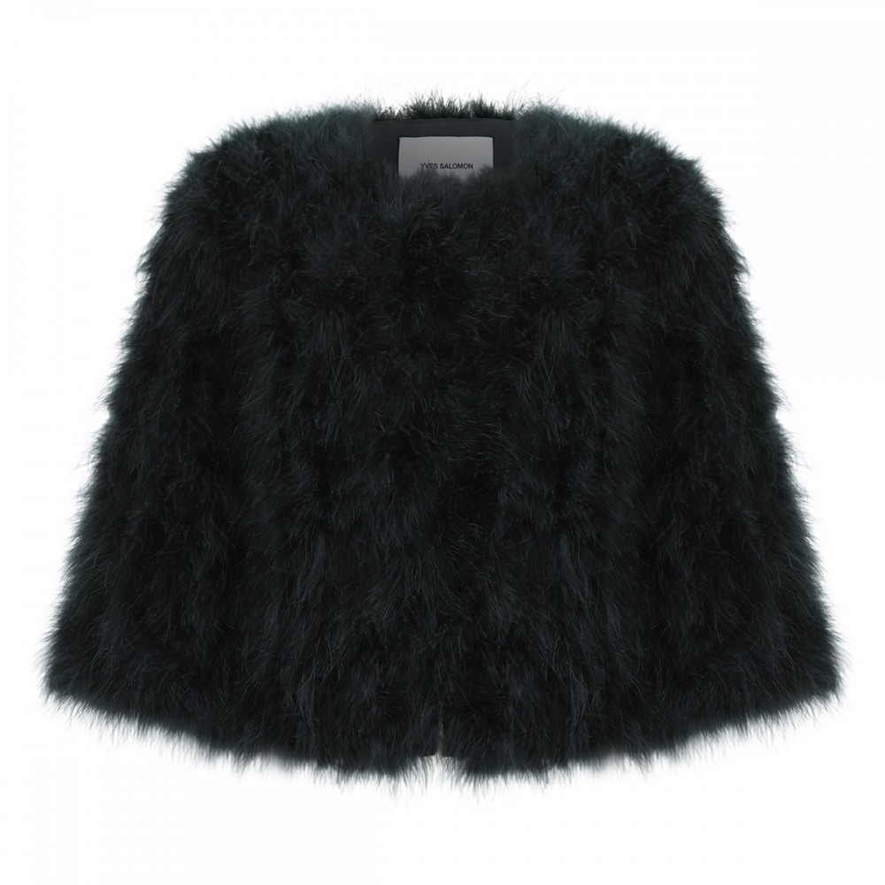 Deep green feathers jacket
