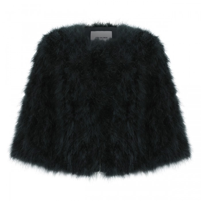 Deep green feathers jacket