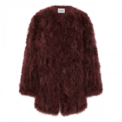 Warm brown feathers coat