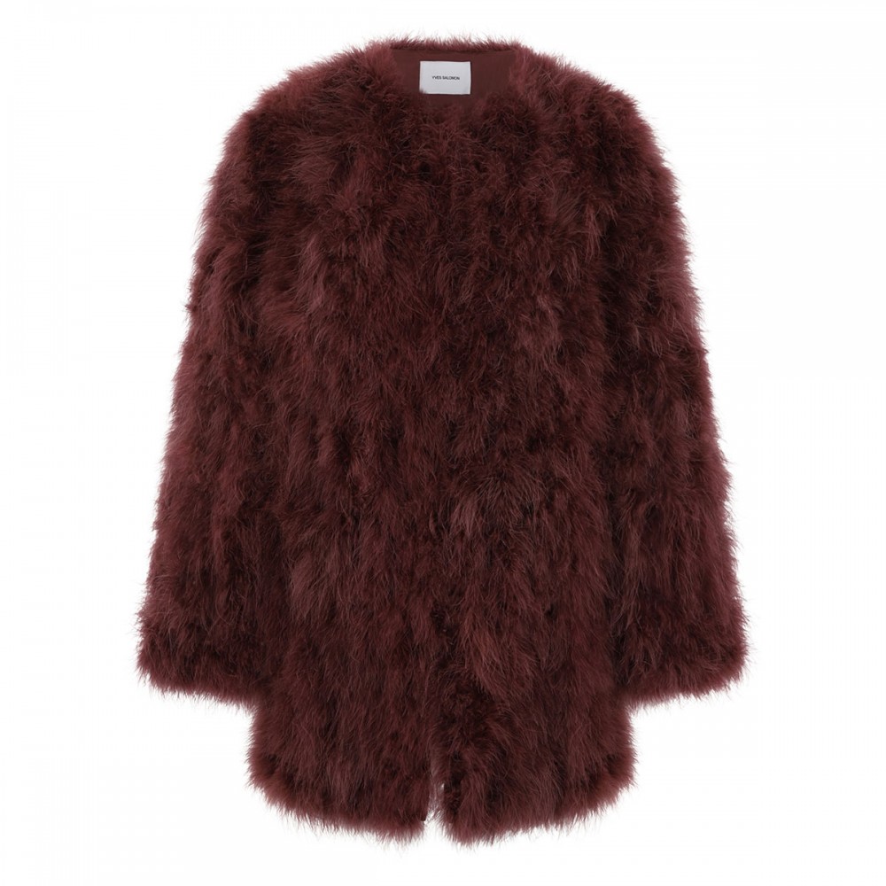 Warm brown feathers coat