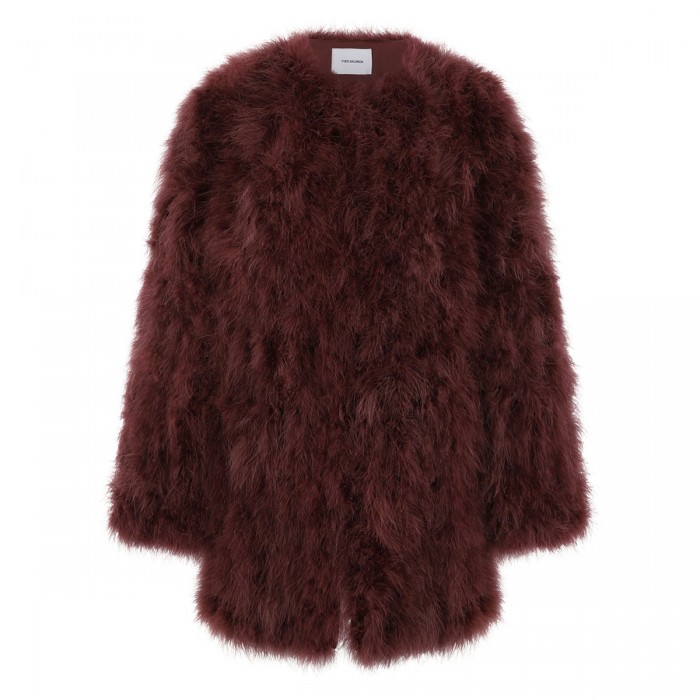 Warm brown feathers coat