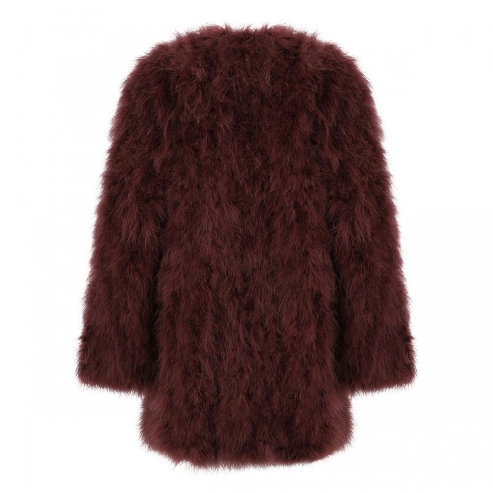 Warm brown feathers coat
