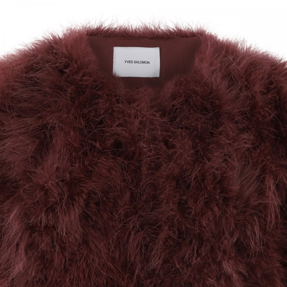 Warm brown feathers coat