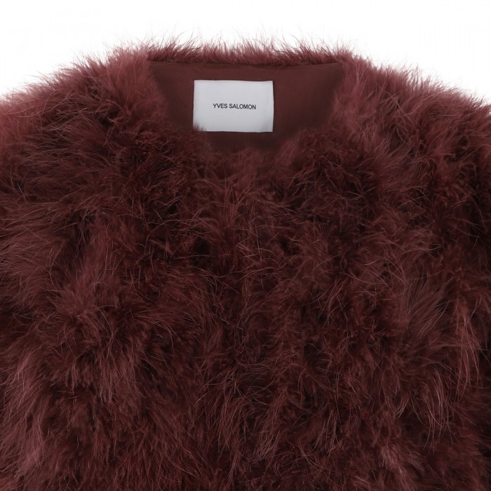 Warm brown feathers coat