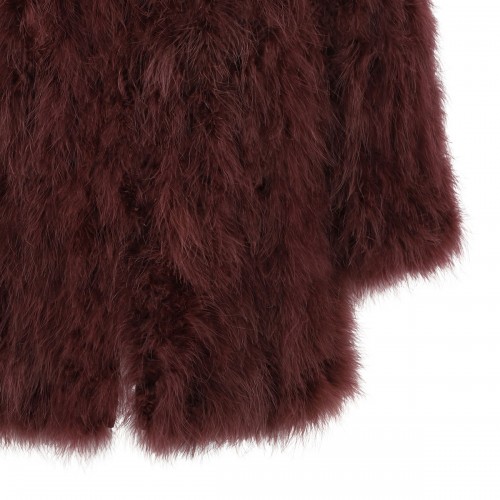 Warm brown feathers coat 2