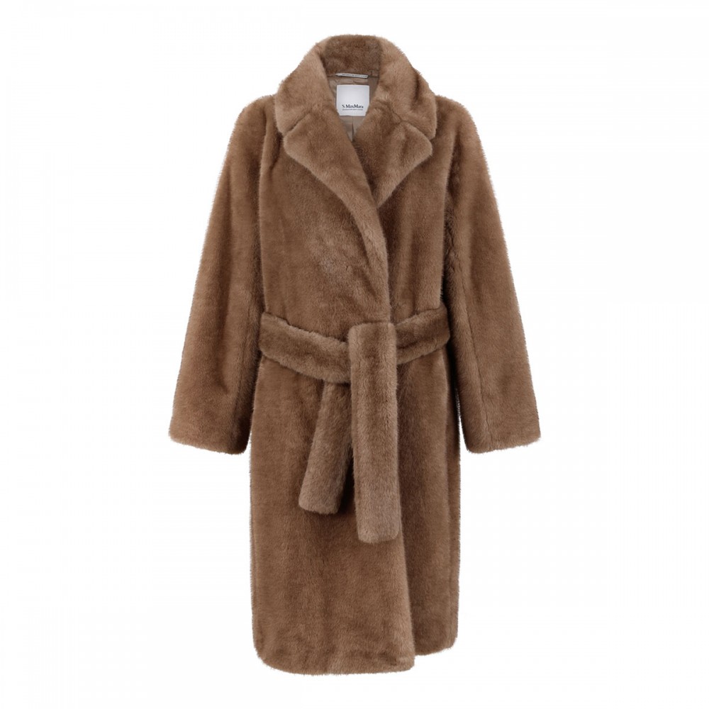 Miss soft-textured wrap coat