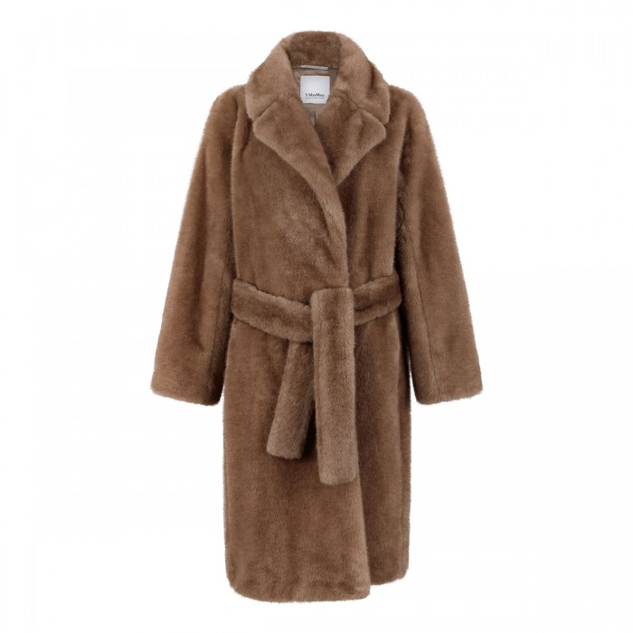 Miss soft-textured wrap coat